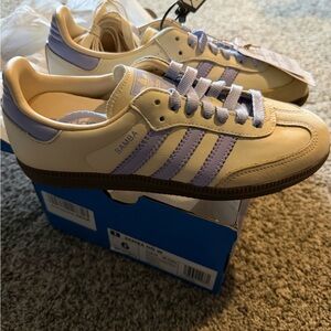 NEW NWB Adidas Samba OG Cream with Stripes JI2678 Womens 6